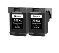 GSwReJ Compatible 303XL Ink Cartridge Replacement For 303 For Photo 6220 6230 6232 6234 7130 7134 7830 Printers(2PCS Black)