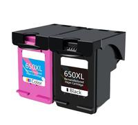 GSwReJ Compatible 650XL Ink Cartridge For Printers Deskjet 1015 1515 2515 2645 3510 4518 4645 Replacement QSYRAINBOW(2pcs)