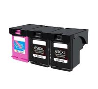 GSwReJ Compatible 650XL Ink Cartridge For Printers Deskjet 1015 1515 2515 2645 3510 4518 4645 Replacement QSYRAINBOW(3pcs)