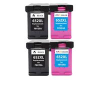 GSwReJ Compatible 652XL Ink Cartridge For Deskjet 1115 1118 2135 2136 2138 3635 3636 3835 4535 Printer(2 BK 2 Color)