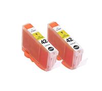 GSwReJ Compatible 8Color CLI-42 CLI42 Color Inkjet Ink Cartridge With Chip For Pro-100 Pro-100S 100S Printer(2PCS C-42 Y)