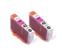 GSwReJ Compatible 8Color CLI-42 CLI42 Color Inkjet Ink Cartridge With Chip For Pro-100 Pro-100S 100S Printer(2PCS C-42 PM)