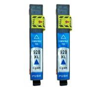 GSwReJ Compatible 920XL Ink Cartridges For Officejet 6500 6500A 6000 7000 7500 7500A E709 E710 Printers(2PK C)