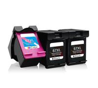 GSwReJ Compatible ALIZEO Ink Cartridge 67 XL For Various 4140 4152 4155 4158 Models 1225 2732 2752 2774 6052 6055(3Pcs)