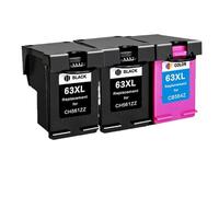GSwReJ Compatible ASW 63XL Replacement Ink Cartridge For Deskjet 1110 1111 1112 2130 2131 2132 Printers(2BK 1C)