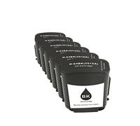 GSwReJ Compatible Black Ink Cartridge 84 C5016A For Designjet 90r 10ps 20ps 50ps 30 120 130 And Business Inkjet 2600 Printers(6PCS BLACK)