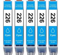 GSwReJ Compatible Cyan Ink Cartridges CLI-226 Replacement For PGI-225 Printers 5 Pack For MX882 MG6220 MG5220