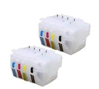 GSwReJ Compatible Empty Refillable Ink Cartridges For Models LC3217 LC3219 LC3019 LC3029 LC3119 LC3129 LC3319 LC3329 LC3719 Without Chip(4Color No chip 2set)
