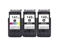 GSwReJ Compatible Ink Cartridge 140XL 141XL For PG140 CL141 Printers MG4110 MG3210 MG3510 MG474(2black 1color)