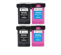 GSwReJ Compatible Ink Cartridge 303XL For 303 Series And Printers Including 6220 6222 6230 6234 6252 6255 7120 7130 7132 7155(2 BK 2 Color)