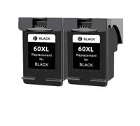 GSwReJ Compatible Ink Cartridge 60XL For Use With Printers F2480 F2420 F4480 F4580 F4280 D2660 D2530 D2560 And PhotoSmart C4680(2Pk Black)