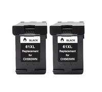 GSwReJ Compatible Ink Cartridge 61XL For Various Printers Including 5530 2540 1050 2050 2510 3050 3054 3000 1000(2PC BK)