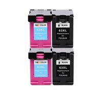 GSwReJ Compatible Ink Cartridge 63XL For Deskjet Printers Models 1110 2130 2131 2132 3630 4250 5220 5230 5232 5252(2 Black 2 Color)