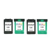 GSwReJ Compatible Ink Cartridge For 129 135 Works With Models C4110 C4140 C4150 C4170 C4183 C4188 C4190 C4193(4PCS 2Set)