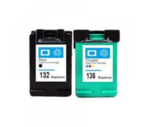 GSwReJ Compatible Ink Cartridge For 132 136 For Officejet PSC Photosmart Printers(1set)