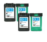 GSwReJ Compatible Ink Cartridge For 336 342 Replacement For Deskjet 5440 PSC1510 Photosmart 1500 C3100 C3180 D5420 6310 Printers(2Pk Black 2Pk Color)