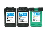 GSwReJ Compatible Ink Cartridge For 336 342 Replacement For Deskjet 5440 PSC1510 Photosmart 1500 C3100 C3180 D5420 6310 Printers(2Pk Black 1Pk Color)