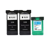 GSwReJ Compatible Ink Cartridge For 339 339XL 344 344XL For Photosmart 2575 2610 2710 8050 Deskjet 5740 5745 5940 6520 6540(2BK 1COLOR)