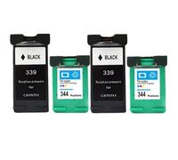 GSwReJ Compatible Ink Cartridge For 339 339XL 344 344XL For Photosmart 2575 2610 2710 8050 Deskjet 5740 5745 5940 6520 6540(2BK 2COLOR)