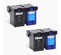GSwReJ Compatible Ink Cartridge For 56XL 57XL And Models 5150 5550 5650 7760 9650 1315 1350 2110 2210 4200 1110 1205 1210 1215(2SET(4PC))