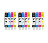 GSwReJ Compatible Ink Cartridge For 655 XL With Chip For Use With Deskjet 3525 5525 4615 4625 4525 6520 6525 6625 Printers(3SET)