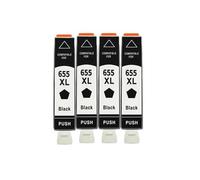 GSwReJ Compatible Ink Cartridge For 655 XL With Chip For Use With Deskjet 3525 5525 4615 4625 4525 6520 6525 6625 Printers(4Black)