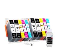 GSwReJ Compatible Ink Cartridge For 655XL Deskjet 3525 5525 4615 4625 4525 6520 6625 Printers(10pcs-cleaning)