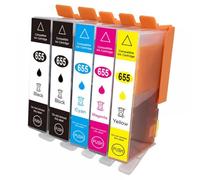 GSwReJ Compatible Ink Cartridge For 655XL Deskjet 3525 5525 4615 4625 4525 6520 6625 Printers(5pcs)