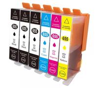 GSwReJ Compatible Ink Cartridge For 655XL Deskjet 3525 5525 4615 4625 4525 6520 6625 Printers(6pcs)