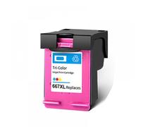 GSwReJ Compatible Ink Cartridge For 667XL 667 For DeskJet Ink Advantage Models 1275 2374 2375 2376 2775 2776(Color)