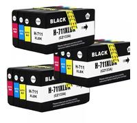 GSwReJ Compatible Ink Cartridge For 711 711XL Replacement Cartridge For DesignJet T120 T520 Inkjet Printers(3SET)