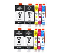 GSwReJ Compatible Ink Cartridge For 903 903XL 907 Replacement For OfficeJet Pro 6950 6960 6961 6970 6971 Printer(10PK)