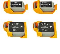 GSwReJ Compatible Ink Cartridge For BCI11BK BCI11C Suitable For BJC Series Printers(2SET 4PCS)