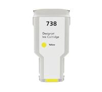GSwReJ Compatible Ink Cartridge For DesignJet T950 T850 Printers Ink 738 676M6A 676M7A 676M8A 498N8A Color Inkjet(300ML - Y)