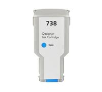 GSwReJ Compatible Ink Cartridge For DesignJet T950 T850 Printers Ink 738 676M6A 676M7A 676M8A 498N8A Color Inkjet(300ML - C)