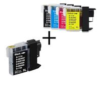 GSwReJ Compatible Ink Cartridge For LC11 LC16 Works With DCP-165C DCP-385C DCP-390CN DCP-J515N DCP-535CN(1 Set 4 PCS 1BK)