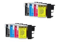 GSwReJ Compatible Ink Cartridge For LC11 LC16 Works With DCP-165C DCP-385C DCP-390CN DCP-J515N DCP-535CN(2 Sets 8 PCS)