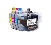 GSwReJ Compatible Ink Cartridge For LC402XL 402XL Works With Printers MFC-J5340DW MFC-J6540DW MFC-J6740DW MFC-J6940DW(1 Set 4 PCS)