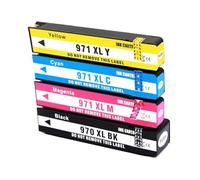 GSwReJ Compatible Ink Cartridge For Officejet Pro MFP Printers 970 970XL 971 971XL For X451dn X451dw X476dn X476dw X551dw X576dw Pigment Ink(970XL 971XL-1SET)