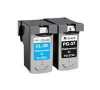 GSwReJ Compatible Ink Cartridge For PG37 CL38 For MP140 MP190 MP210 MP220 MP420 IP1800 IP2600 MX300 MX310 Printers(1BK 1COLOR)