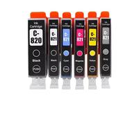 GSwReJ Compatible Ink Cartridge For PGI820 PGI-820 CLI821 CLI-821 Works With IP3680 IP4680 IP4760 MX868 MX876 MP545 Printers(1 Set 6 PCS)