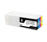 GSwReJ Compatible Ink Cartridge For TM-C7500 And Colorworks C7500 With 300ml Pigment Ink(SJIC26P- 4Color)