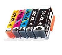 GSwReJ Compatible Ink Cartridge PGI 520 CLI 521 XL For Use With MP540 MP550 MP560 MP620 MP630 MP640 MP980 MP990 MX860 MX870 IP3600 Printers(5pcs-1set)