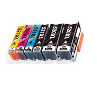 GSwReJ Compatible Ink Cartridge PGI 520 CLI 521 XL For Use With MP540 MP550 MP560 MP620 MP630 MP640 MP980 MP990 MX860 MX870 IP3600 Printers(6pcs)