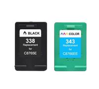 GSwReJ Compatible Ink Cartridge Replacement For 338 And 343 Series For Various Printers Including PSC 1507 1510 1600 1610 1610v 1610xi 2350 2355(1Color)