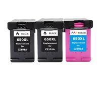GSwReJ Compatible Ink Cartridge Replacement For 650 650XL For Deskjet 1015 1515 2515 2545 2645 3515 4645 Printers(2bk and 1color)
