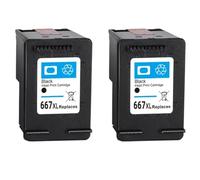 GSwReJ Compatible Ink Cartridge Replacement For DeskJet Ink Advantage 667 667XL Models 1275 2374 2375 2376 2775 2776(2BK)