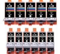 GSwReJ Compatible Ink Cartridge Replacement For PGI 35 CLI36 For IP100B Printers Includes 2 Black 2 Color Refill Ink