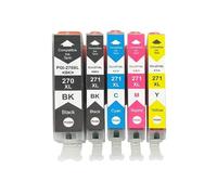 GSwReJ Compatible Ink Cartridge Set 5 Colors For 270 271 PGI-270 CLI-271 For MG5720 MG6820 MG7720 TS5020 Printer(1SET)