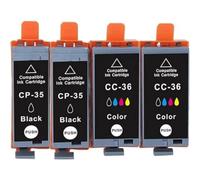 GSwReJ Compatible Ink Cartridge Set For PGI 35 CLI 36 PGI-35BK CLI-36 For IP100B Printers Includes 2 Black And 2 Color Cartridges